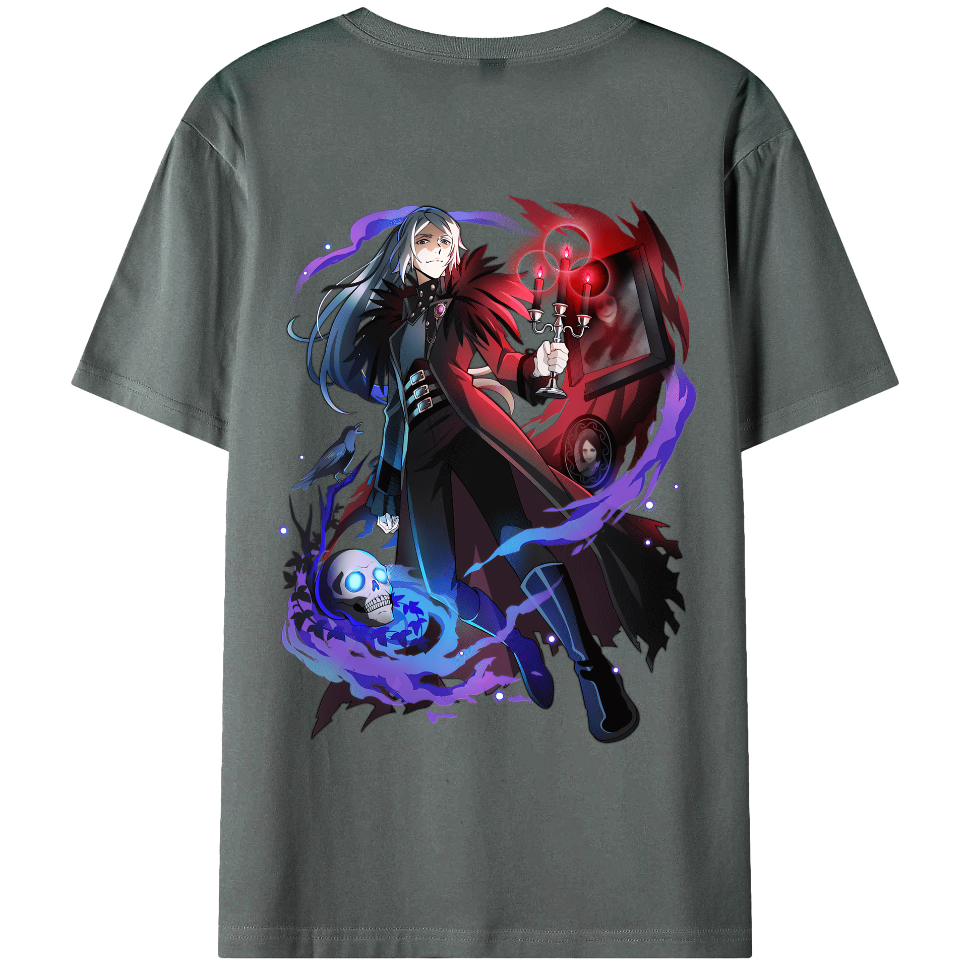 （画像用） 文豪ストレイドッグス Bungo Stray Dogs 綿100％ メンズ半袖Tシャツ（バックプリント） 通気性